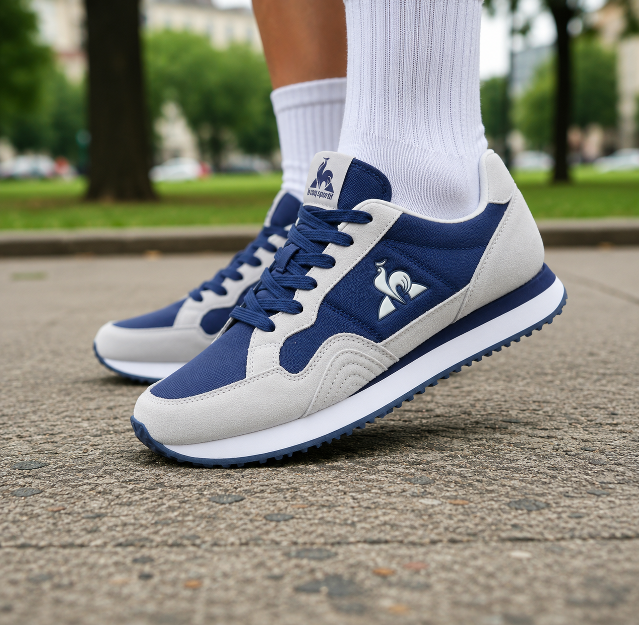 Le Coq Caballero MT Gris Azul | Tenis Originales para Hombre